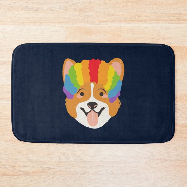 Item preview, Dogs in Wigs Corgi in Rainbow Wig                                 designed and sold by esignsByJen.