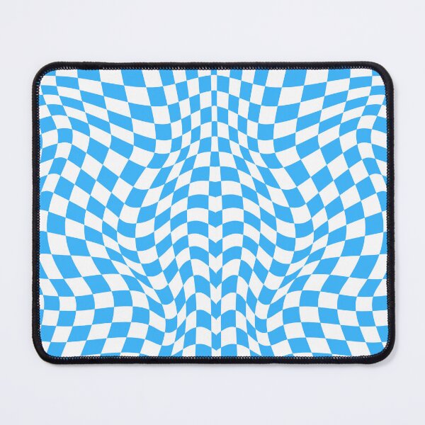 Artikelvorschau,  Blau-Weiß-Checker verzerrt - verzerrter Checker entworfen und verkauft von adoredigitals.