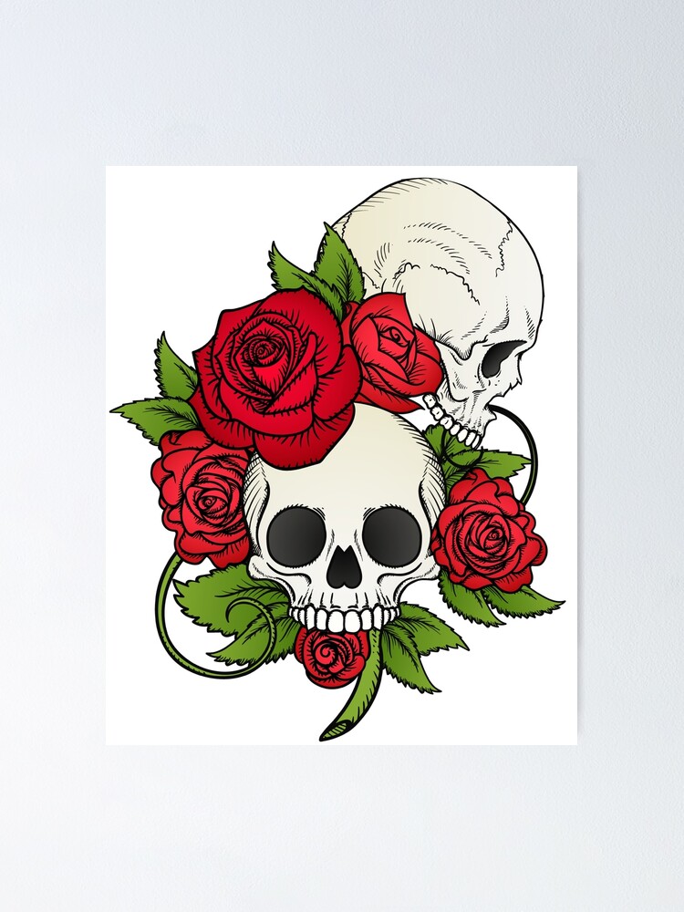 Skulls and Red Roses - Love and Death