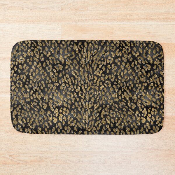 Aperçu de l'œuvre Leopard Pattern Black Gold Animal Skin Pattern Gift Premium Art Apparel Essential Motivation Inspiration Joy Mood  Funny Cat Halloween créée et vendue par DesignByHeartUK.