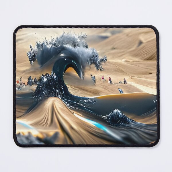 Item preview, AI Generated Art, Tidal Wave in Black Sand Desert designed and sold by ACC .