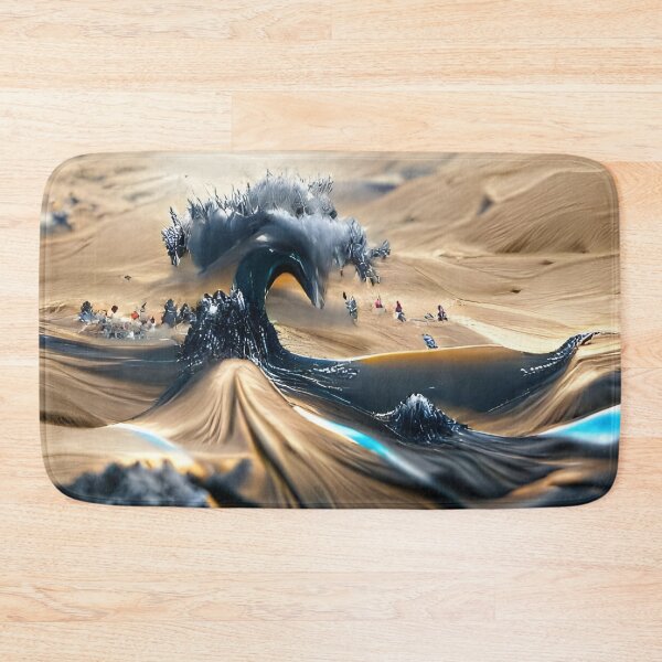 Item preview, AI Generated Art, Tidal Wave in Black Sand Desert designed and sold by ACC .
