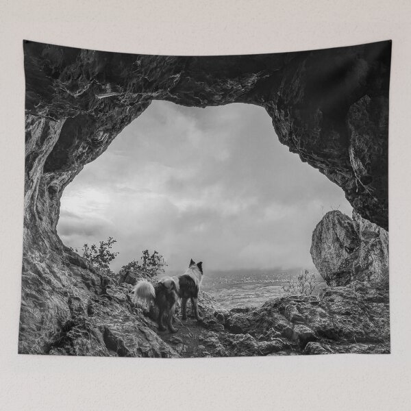 Item preview, Dog looks out of the cave designed and sold by cannedmoods.