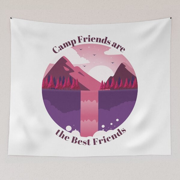 Item preview, Camp Friends are the Best Friends - MAGENTA designed and sold by Unaiza Khalid.