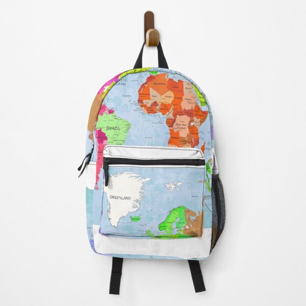 Item preview, World Map With Countries Art designed and sold by SharpWallArts.