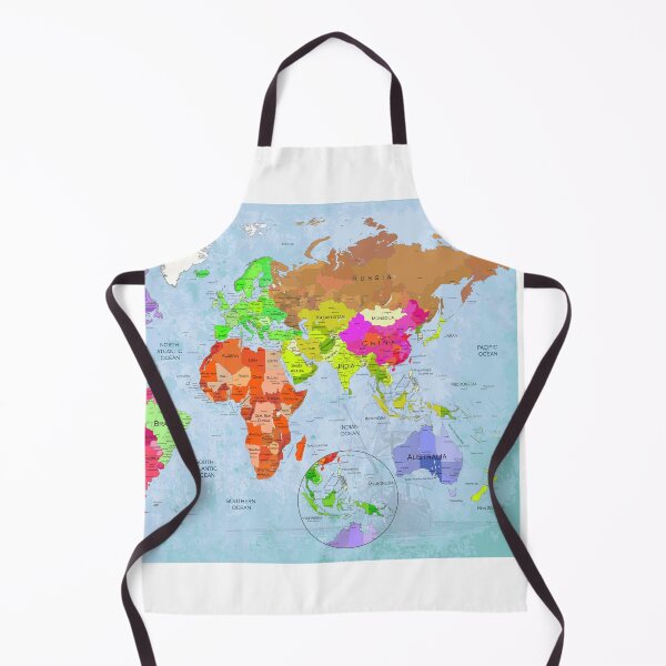 Item preview, World Map With Countries Art designed and sold by SharpWallArts.