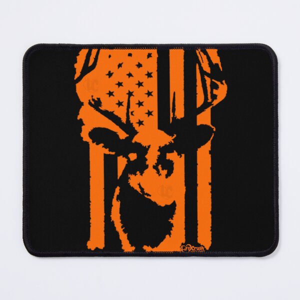 Item preview, Hunter Orange Whitetail Buck Deer with American Flag, Patriotic Deer Hunting designed and sold by LifeCrush.