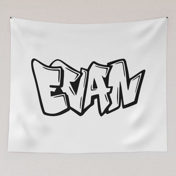 Item preview, Evan - Graffiti Name Design designed and sold by NameThatShirt.