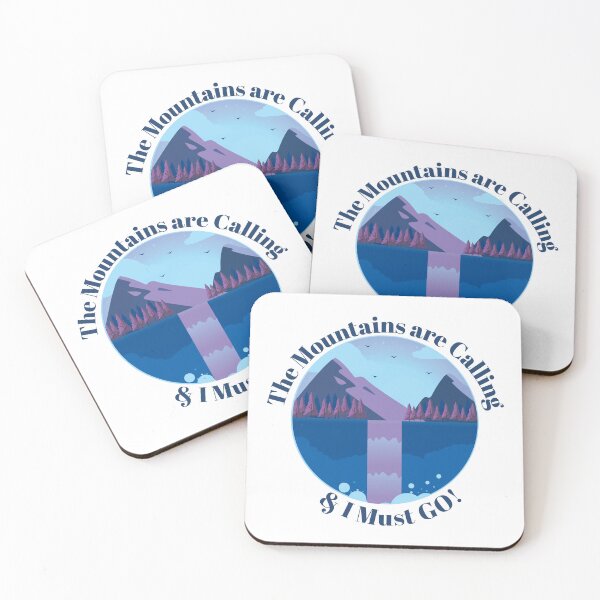 Item preview, The Mountains are Calling & I must go - Blue designed and sold by Unaiza Khalid.