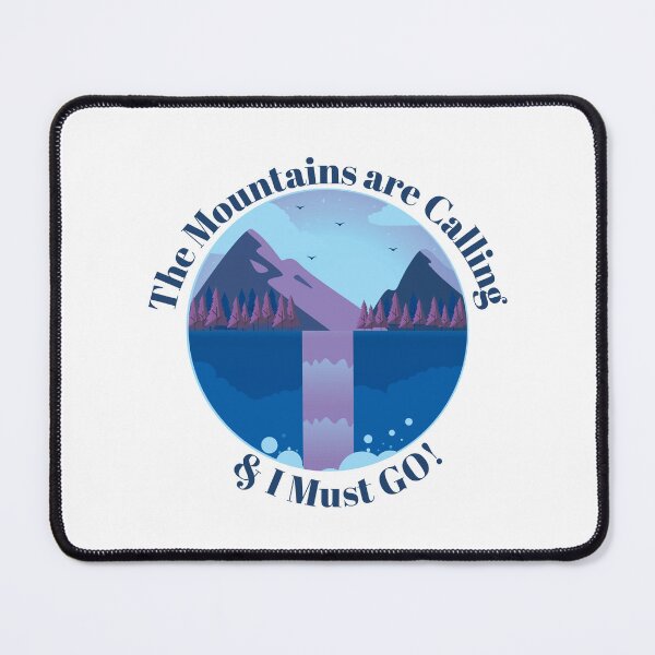 Item preview, The Mountains are Calling & I must go - Blue designed and sold by Unaiza Khalid.