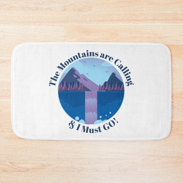 Item preview, The Mountains are Calling & I must go - Blue designed and sold by Unaiza Khalid.