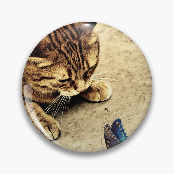Item preview, kitten with butterfly designed and sold by celadonshop.