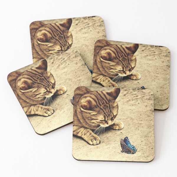 Item preview, kitten with butterfly  designed and sold by celadonshop.