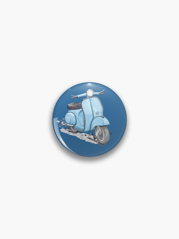 Classic Vintage style scooter" Pin for Sale by Anna Krajewska-Ludwiczuk | Redbubble