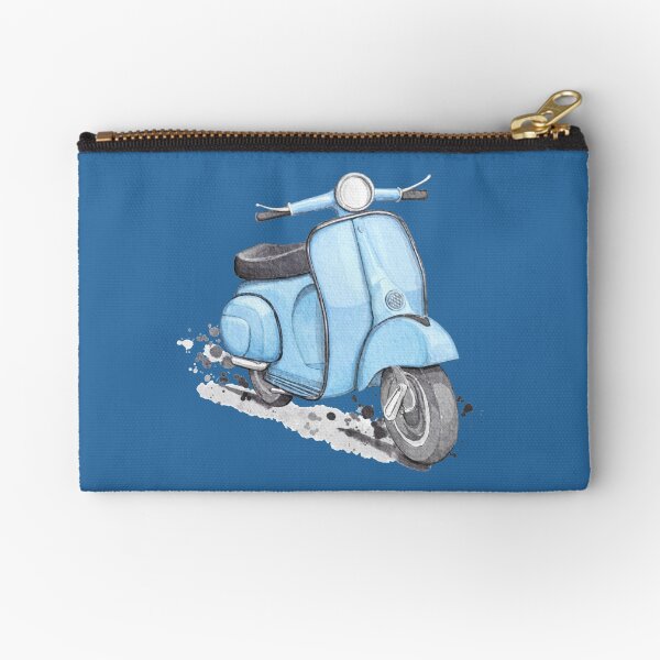 Item preview, Blue Classic Vintage European style scooter designed and sold by Anya Illustration Studio.