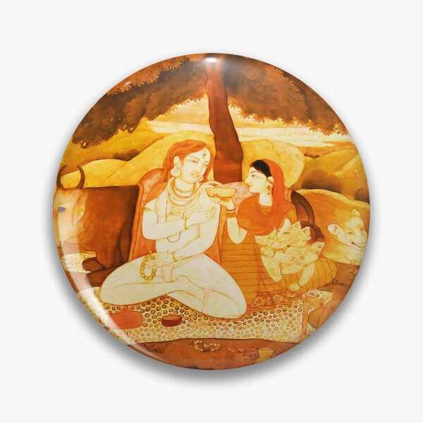 Item preview, Shiva and Pavarti Sepia art designed and sold by ZOXOFO.