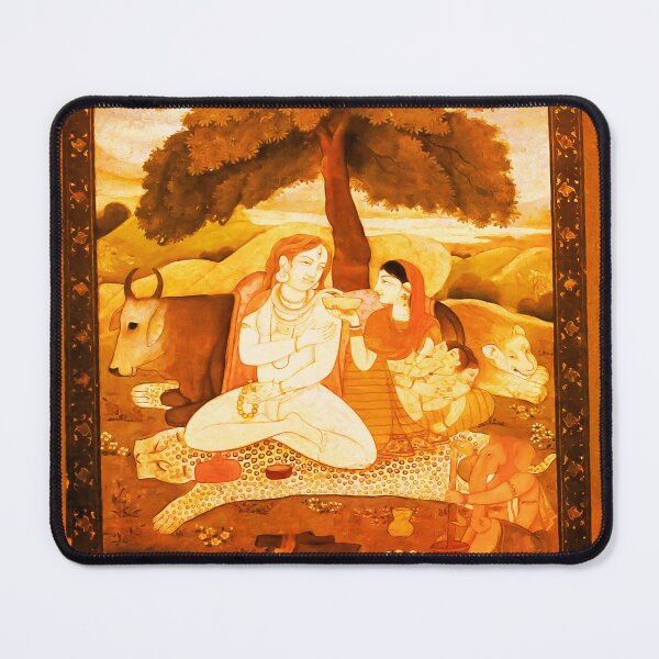 Item preview, Shiva and Pavarti Sepia art designed and sold by ZOXOFO.