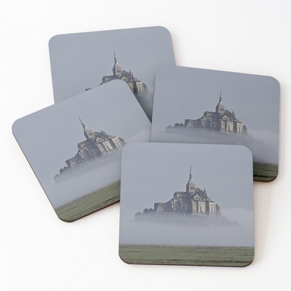 Item preview, Foggy Castle Mont Saint Michel France Vacations Poster designed and sold by Teetans.