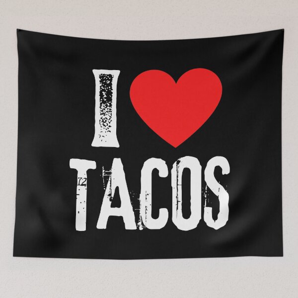 Item preview, I Love Tacos - I Heart Mexican Food Lover Gift designed and sold by foodiemarie.