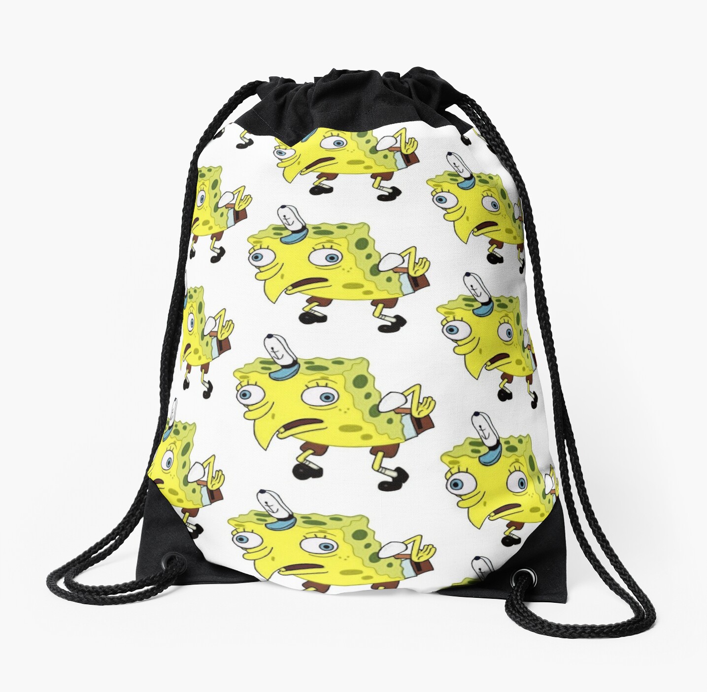 Mocking Spongebob Meme Drawstring Bags By Slendykins Redbubble