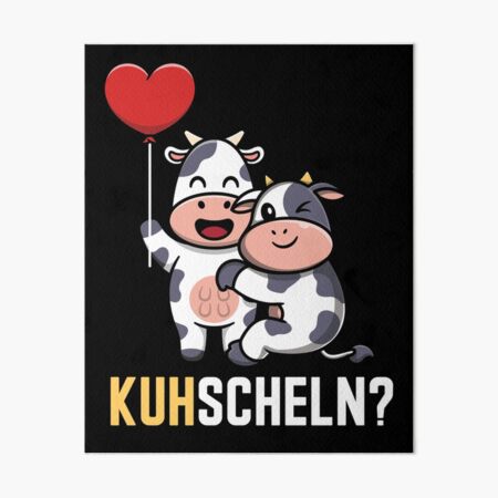 Artikel-Vorschau von   Kuhscheln Kuh Comic Landwirt Bauer Geschenk Bauernhof , designt und verkauft von Lenny Stahl.