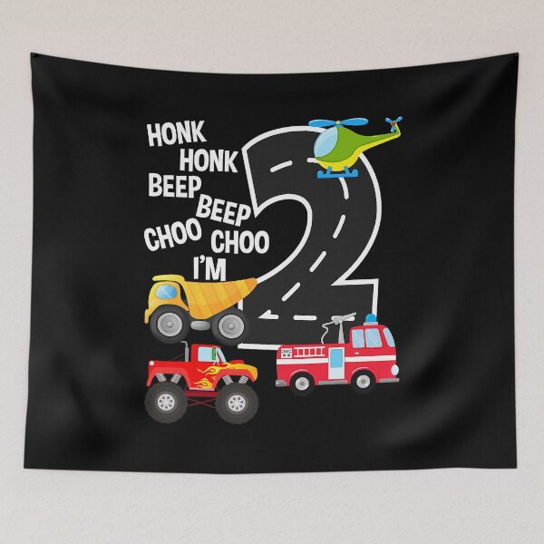 Item preview, Trucks 2nd Birthday Party Toddler I'm 2 Year Old Bday designed and sold by MalloWilli.