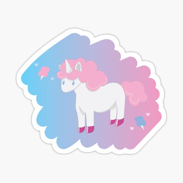Aperçu de l'œuvre Licorne barbe à papa créée et vendue par LynseyGroverArt.