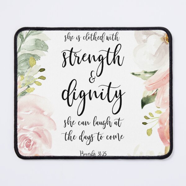 Item preview, Proverbs 31:25 Strength and Dignity Bible Verse designed and sold by KAMdesignhaus.