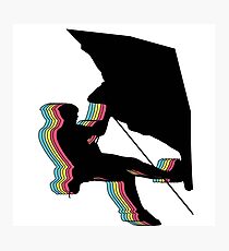 Climber in overhang. Design psychedelic Photographic Print