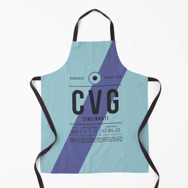 Aperçu de l'œuvre Étiquette de bagage E - CVG Cincinnati Kentucky USA créée et vendue par VoodooCircus.