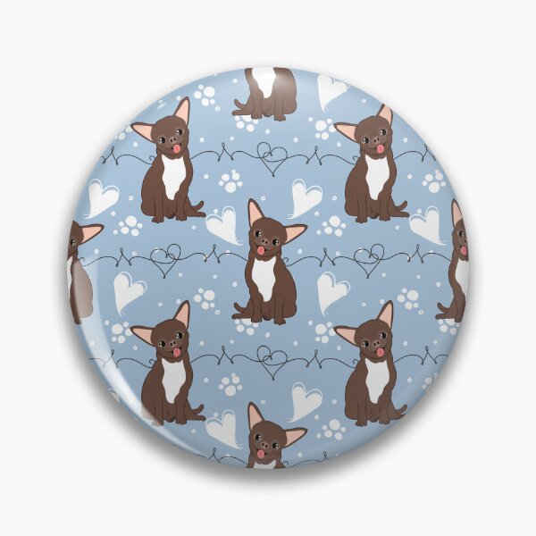 Item preview, LOVE Chocolate Brown White Chihuahua designed and sold by Lulupainting.