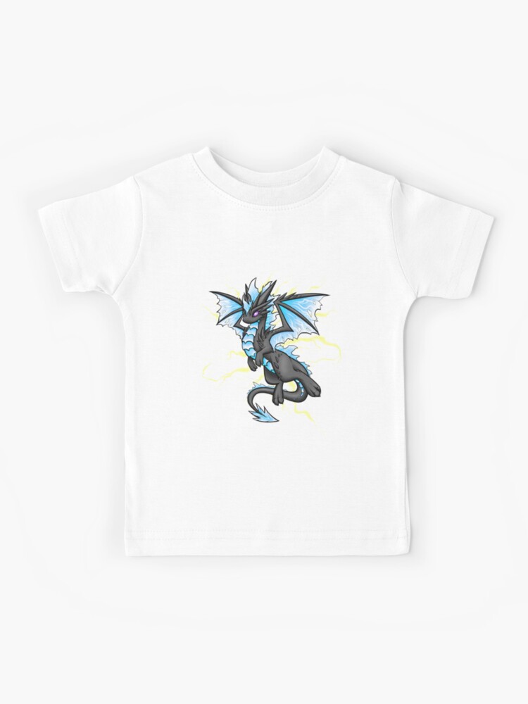 T Shirt Enfant Dragon De Foudre Bleu Par Bgolins Redbubble