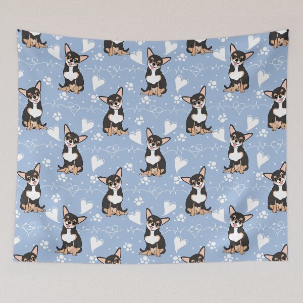 Item preview, LOVE Black Tricolor Chihuahua designed and sold by Lulupainting.