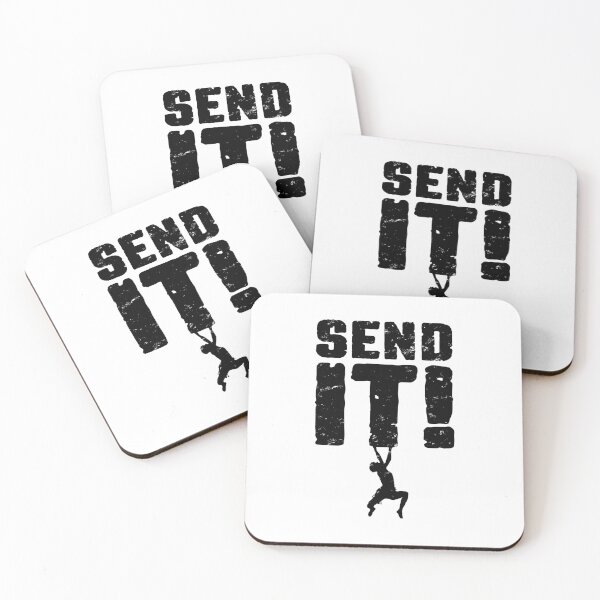 Item preview, Send It Rock Climbing Bouldering Funny Climber Boy designed and sold by GrandeDuc.