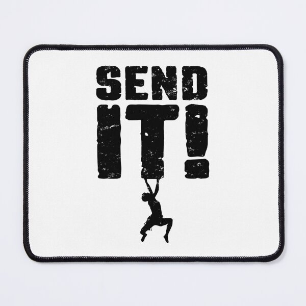 Item preview, Send It Rock Climbing Bouldering Funny Climber Boy designed and sold by GrandeDuc.