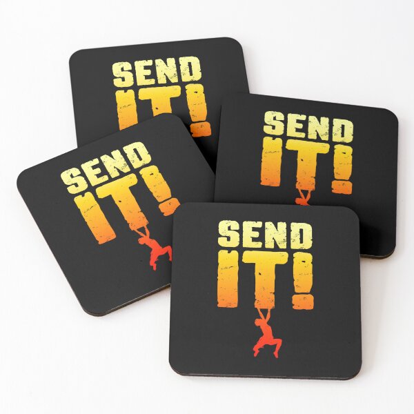 Item preview, Send It Rock Climbing Bouldering Funny Climber Boy designed and sold by GrandeDuc.