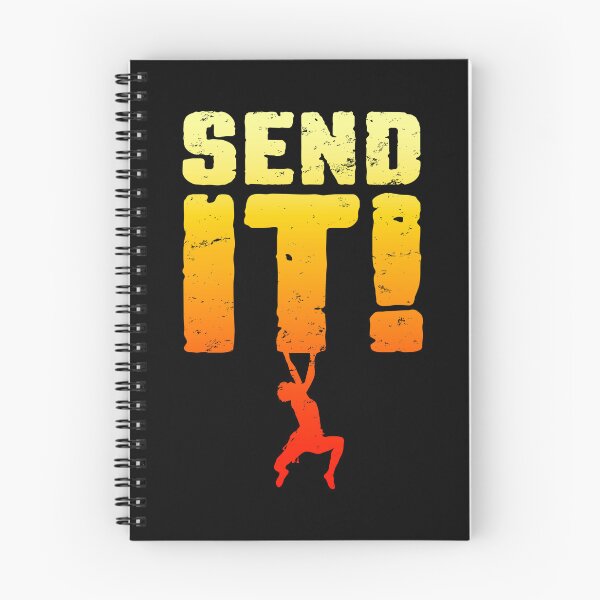 Item preview, Send It Rock Climbing Bouldering Funny Climber Boy designed and sold by GrandeDuc.