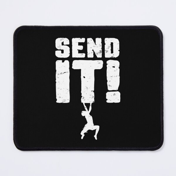 Item preview, Send It Rock Climbing Bouldering Funny Climber Boy designed and sold by GrandeDuc.