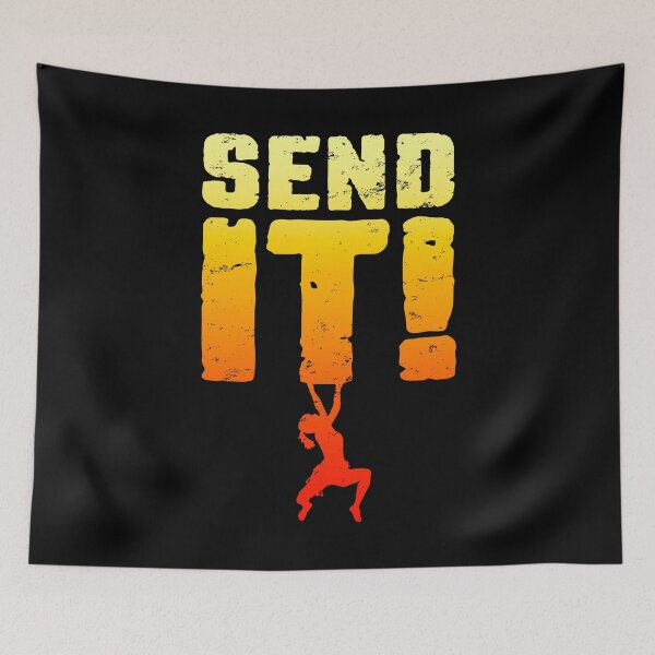 Item preview, Send It Rock Climbing Bouldering Funny Climber Girl designed and sold by GrandeDuc.