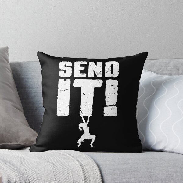 Item preview, Send It Rock Climbing Bouldering Funny Climber Girl designed and sold by GrandeDuc.