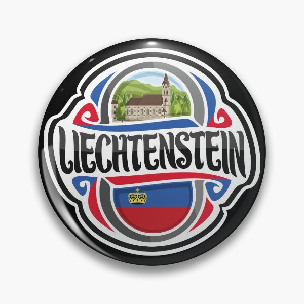 Aperçu de l'œuvre Liechtenstein Flag Travel Souvenir Sticker Logo Badge créée et vendue par TeeHome.
