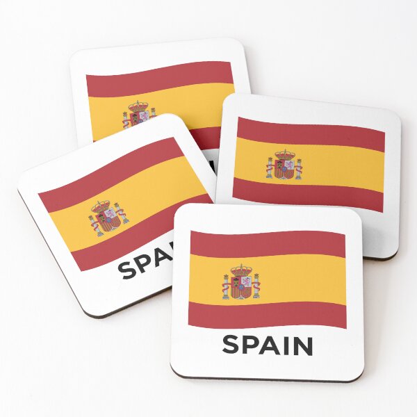 Item preview, Spain Wave Flag With Text (On White) designed and sold by STUDIO-72.