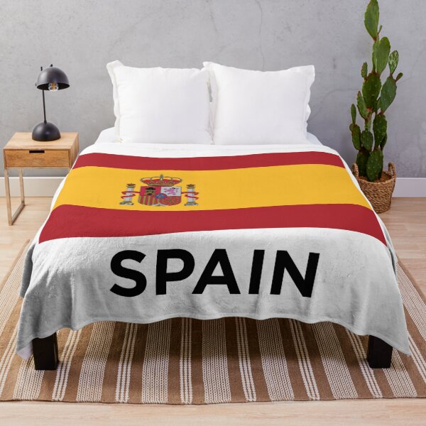 Item preview, Spain Wave Flag With Text (On White) designed and sold by STUDIO-72.