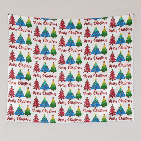 Item preview, Watercolor Merry Christmas Trees designed and sold by ChelleCreate.