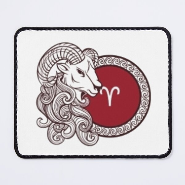 Item preview, Red aries symbol designed and sold by Wavytarot.