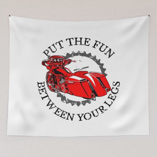 Item preview, Put the fun betweeen your legs, Funny motorcycles,Touring Motorcycle illustration designed and sold by Lekrock.