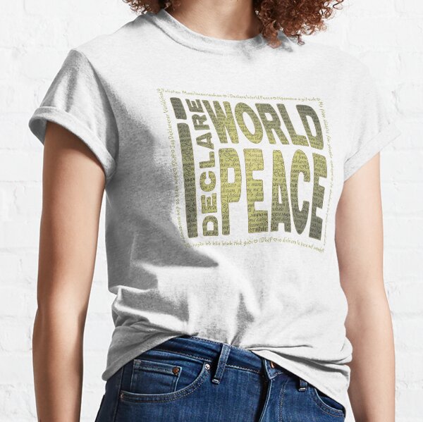 Item preview, #IDWP Logo in Golden-Green. Just Beautiful. iDeclareWorldPeace.org designed and sold by IDWP.