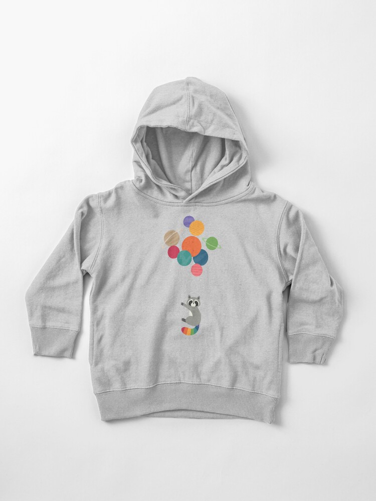 Toddler Pullover Hoodie, Space Raccoon designed and sold by AndyWestface