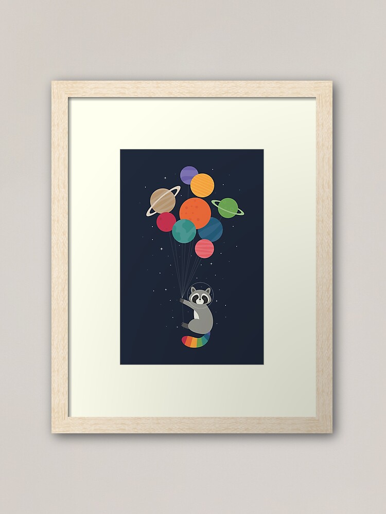 Alternate view of Space Raccoon Framed Art Print