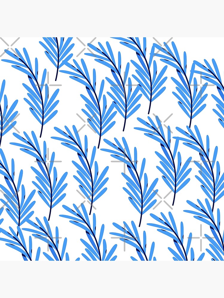 premium-ai-image-blue-and-white-floral-pattern-on-a-deep-blue-background